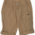 Nike Womens Bermuda Shorts UK 12 Medium W30 L12 Khaki