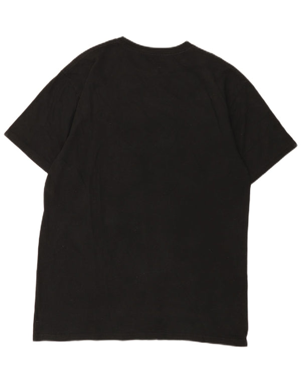 Hard Rock Cafe Mens Prague Graphic T-Shirt Top Large Black Cotton