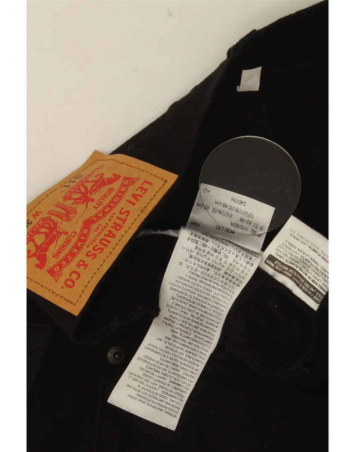 Levi's Mens 511 Slim Jeans W30 L32 Black Cotton