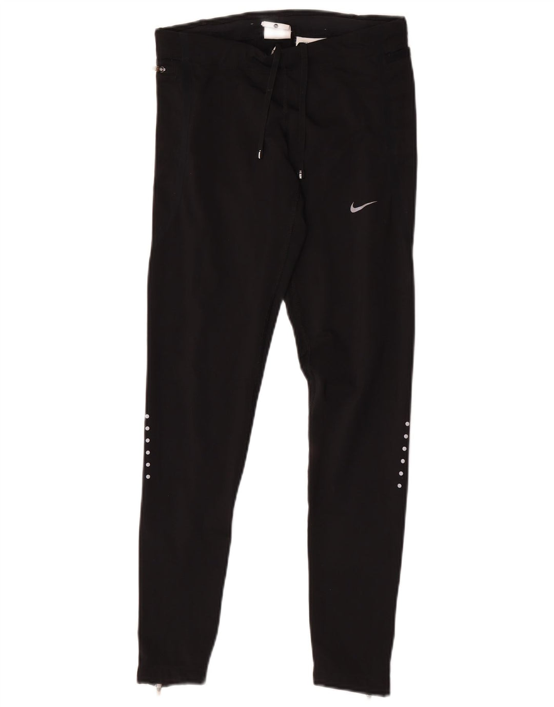 Nike Womens Dri Fit Leggings UK 6 XS  Black Colourblock Polyester