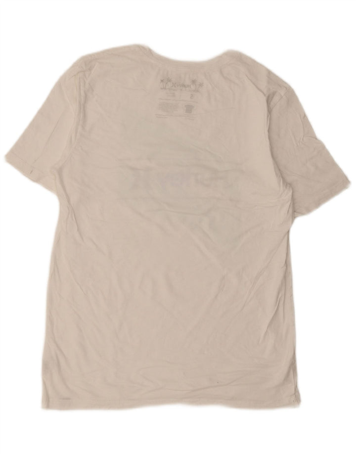 Hurley Mens Graphic T-Shirt Top Small White Cotton