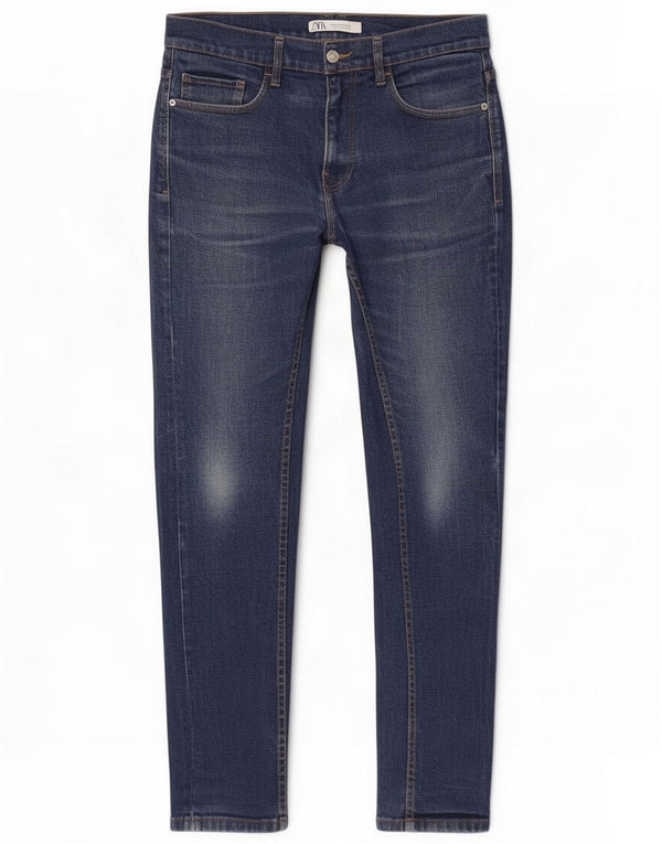Zara Mens Slim Jeans EU 42 Large W32 L31 Blue