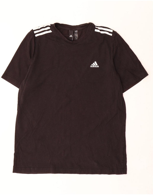 Adidas Mens T-Shirt Top Large Black Cotton