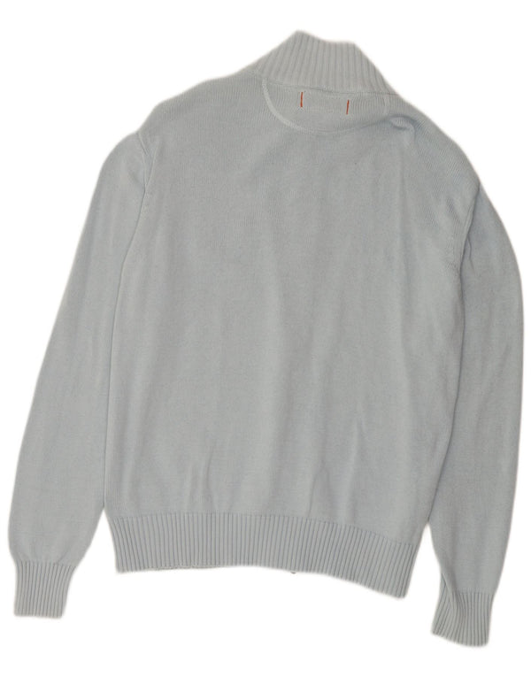 ARMATA DI MARE Mens Cardigan Sweater Medium Blue Cotton