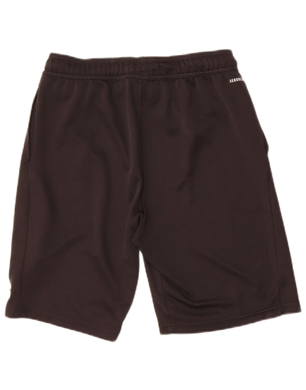 Adidas Boys Aeroready Graphic Sport Shorts 13-14 Years Black Polyester