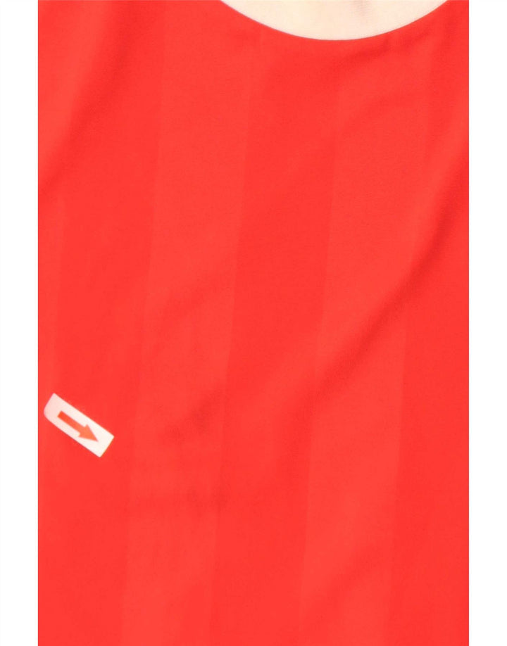 Adidas Mens T-Shirt Top XL Red Striped Polyester
