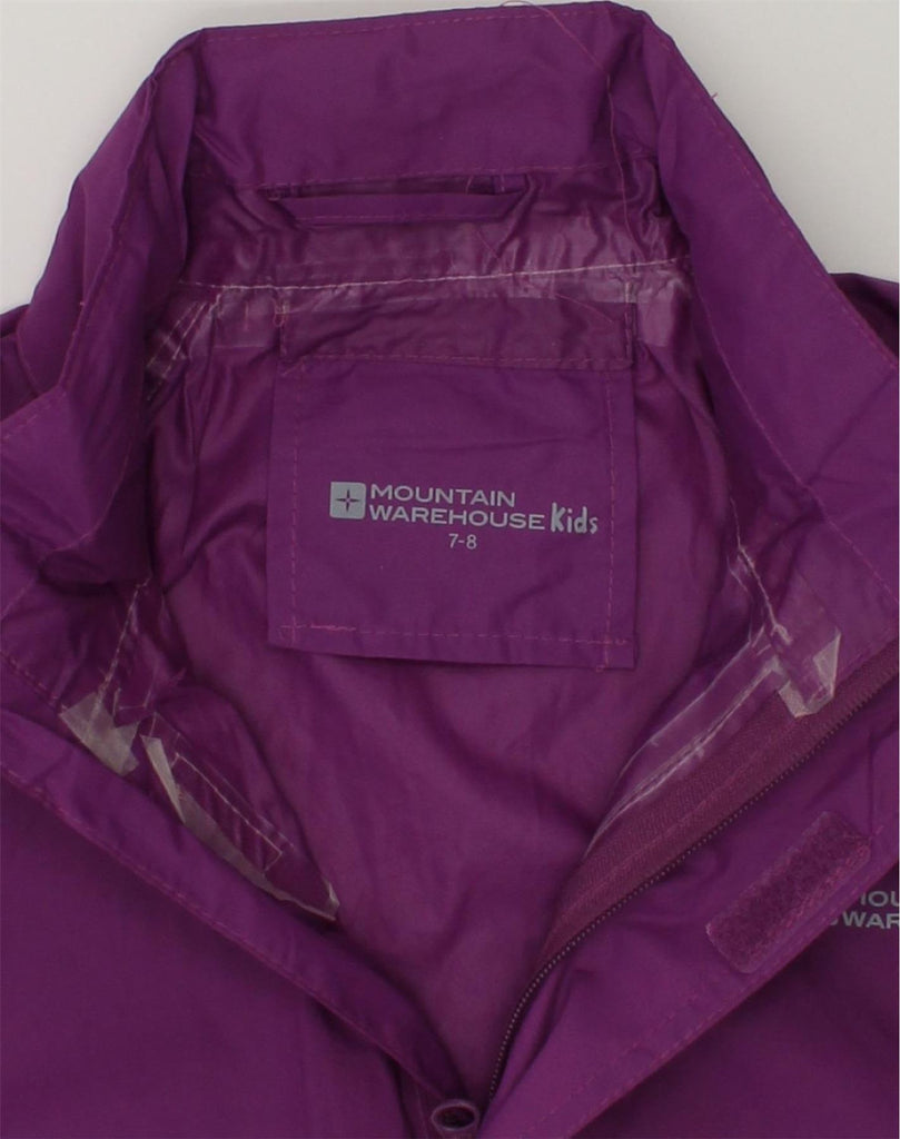 MOUNTAIN WAREHOUSE Boys Hooded Rain Jacket 7-8 Years Purple Nylon | Vintage Mountain Warehouse | Thrift | Second-Hand Mountain Warehouse | Used Clothing | Messina Hembry 