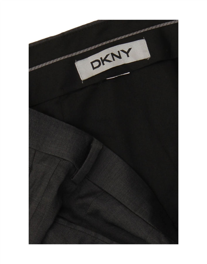 DKNY Mens Straight Suit Trousers W34 L30 Grey