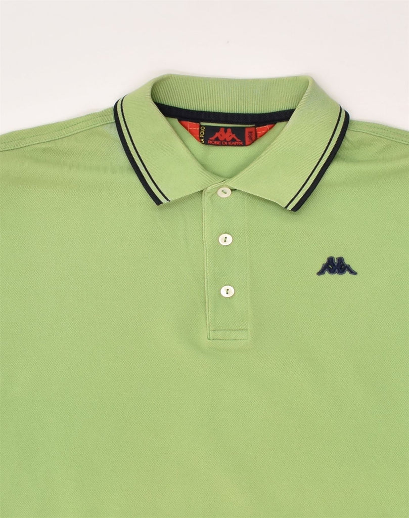 ROBE DI KAPPA Mens Polo Shirt Large Green Cotton | Vintage Robe Di Kappa | Thrift | Second-Hand Robe Di Kappa | Used Clothing | Messina Hembry 