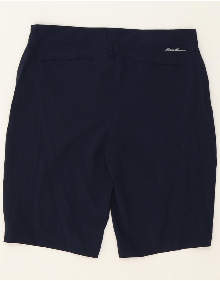 EDDIE BAUER Womens Casual Shorts US 8 Medium W30  Navy Blue Polyester Vintage Eddie Bauer and Second-Hand Eddie Bauer from Messina Hembry 