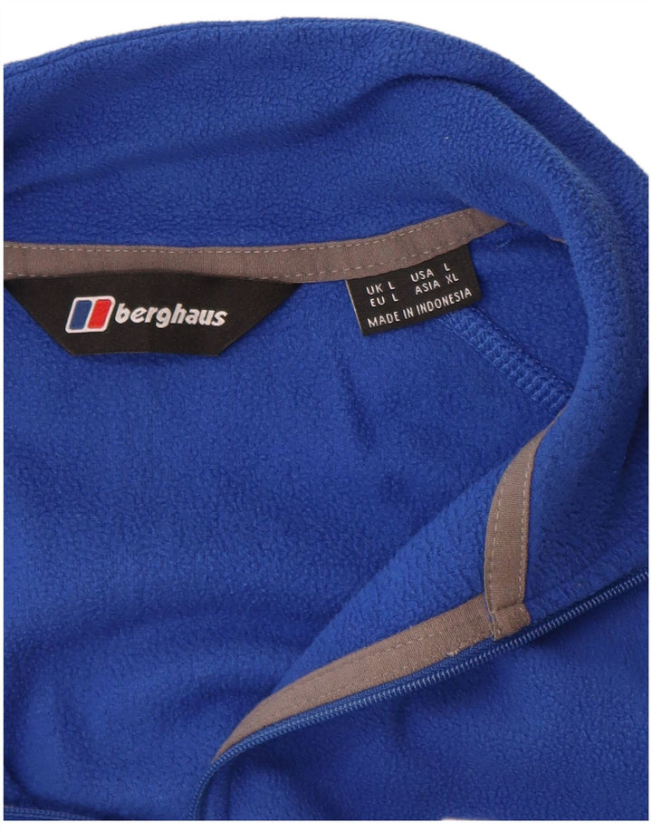 Berghaus Mens Zip Neck Fleece Jumper Large Blue