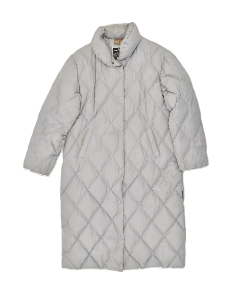 SERGIO TACCHINI Womens Padded Padded Coat UK 14 Large Grey Polyamide | Vintage Sergio Tacchini | Thrift | Second-Hand Sergio Tacchini | Used Clothing | Messina Hembry 