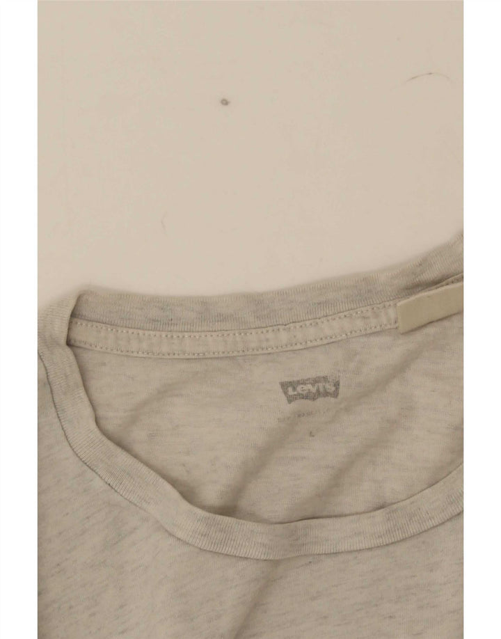 Levi's Mens Graphic T-Shirt Top Large Grey Flecked