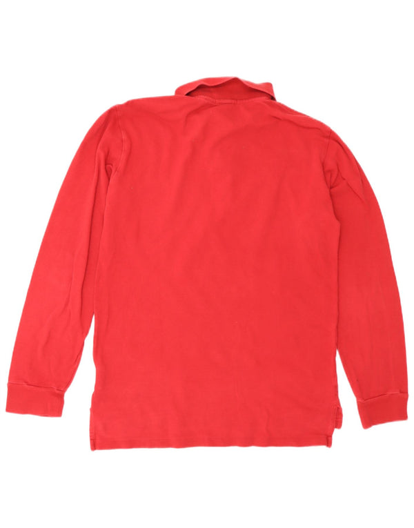 Polo Ralph Lauren Boys Long Sleeve Polo Shirt 15-16 Years Large Red Cotton