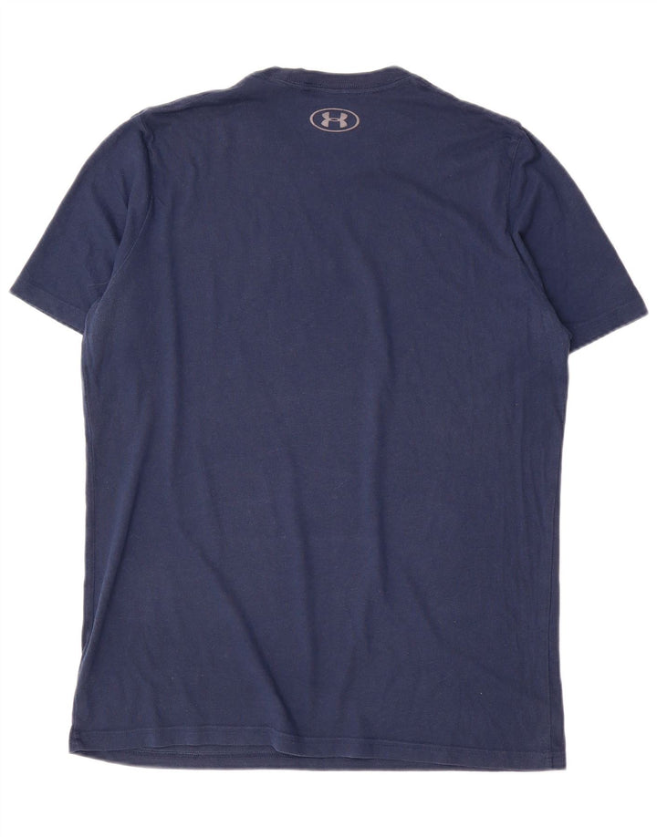 Under Armour Mens Heat Gear Graphic T-Shirt Top Medium Navy Blue