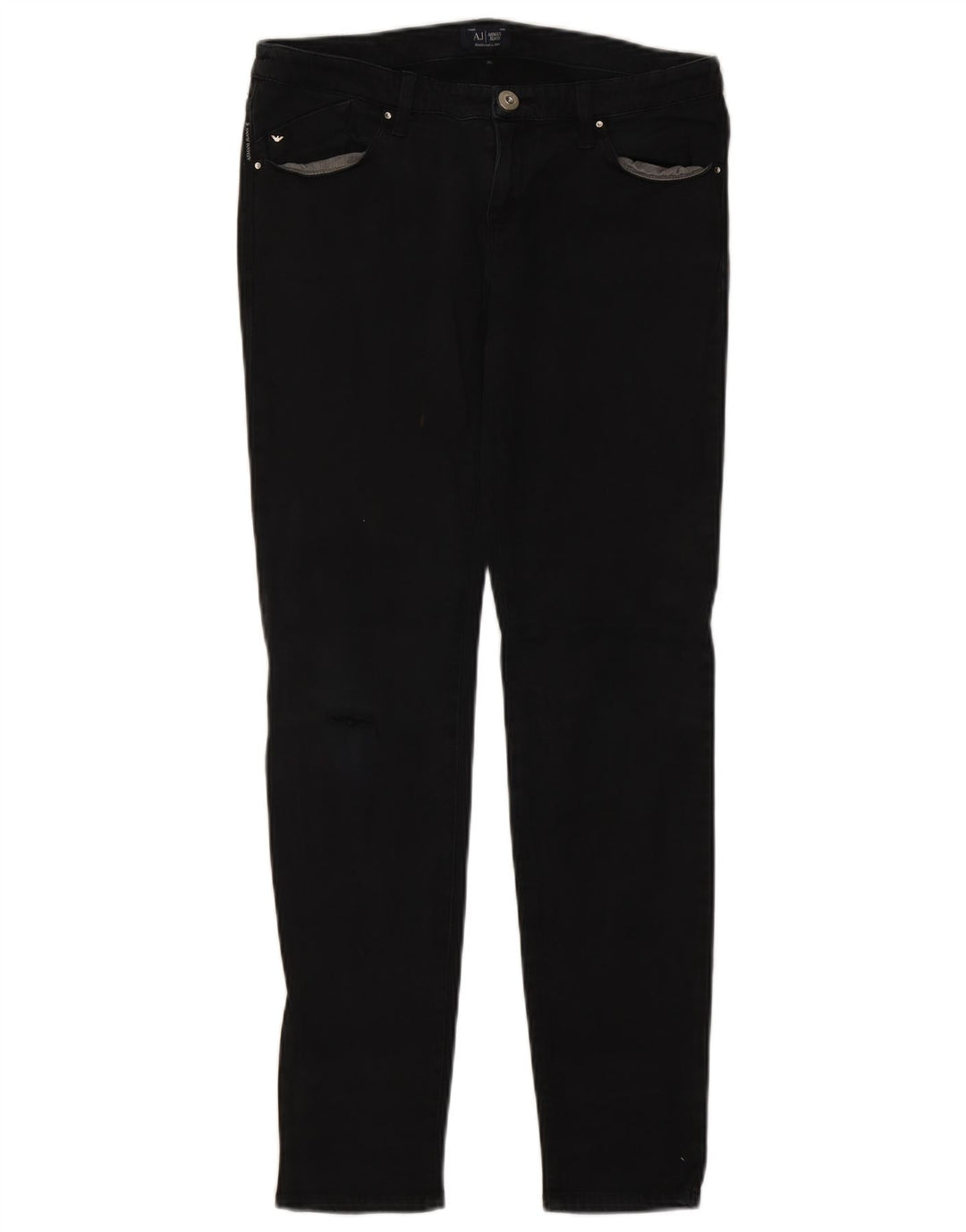 ARMANI Womens Skinny Jeans W29 L29 Black Cotton