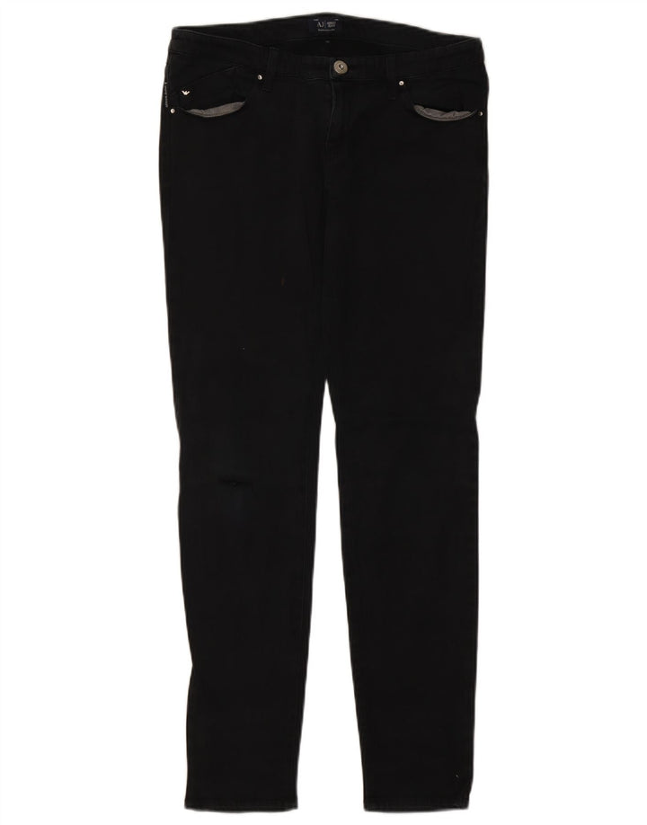ARMANI Womens Skinny Jeans W29 L29 Black Cotton