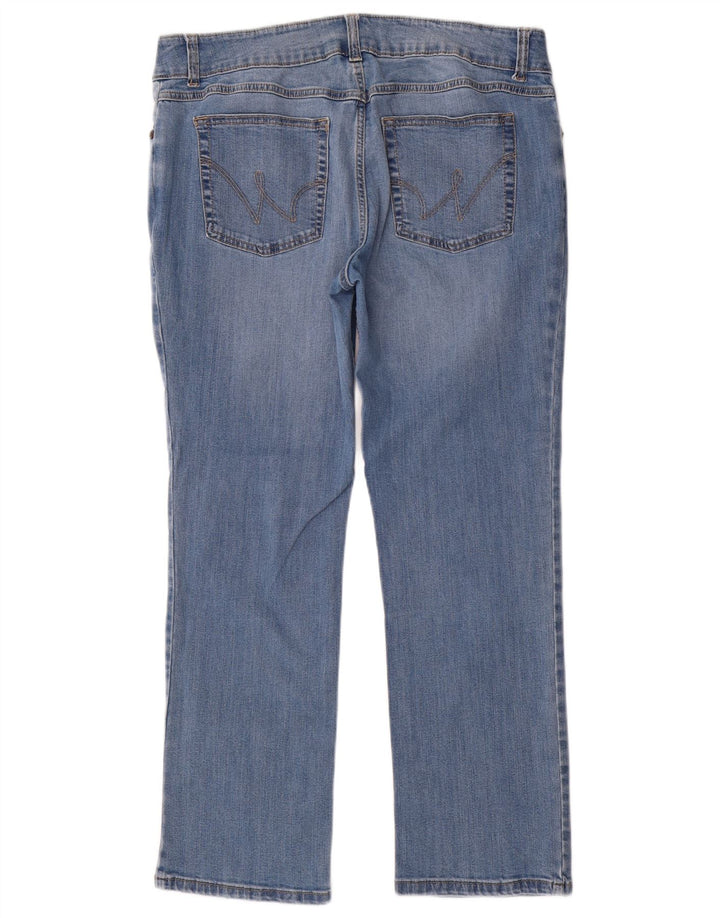 Wrangler Womens Straight Jeans W32 L30 Blue Cotton