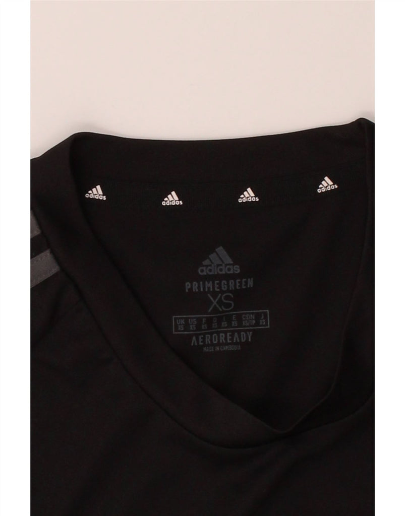 ADIDAS Mens Aeroready Graphic T-Shirt Top XS Black Polyester Vintage Adidas and Second-Hand Adidas from Messina Hembry 