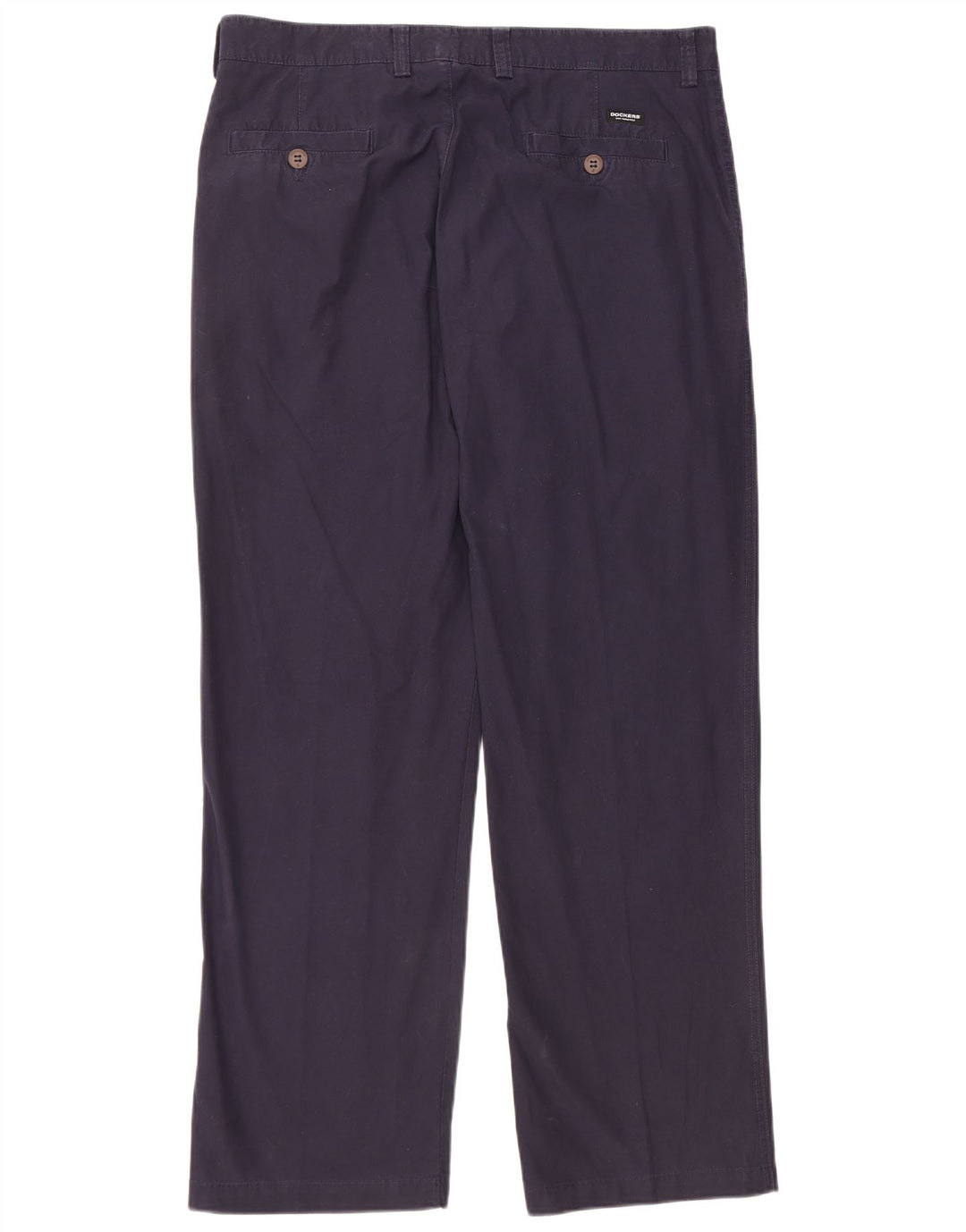 Dockers Womens Regular Fit Chino Trousers W36 L32 Navy Blue Cotton