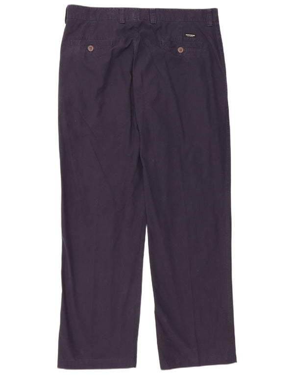 Dockers Womens Regular Fit Chino Trousers W36 L32 Navy Blue Cotton