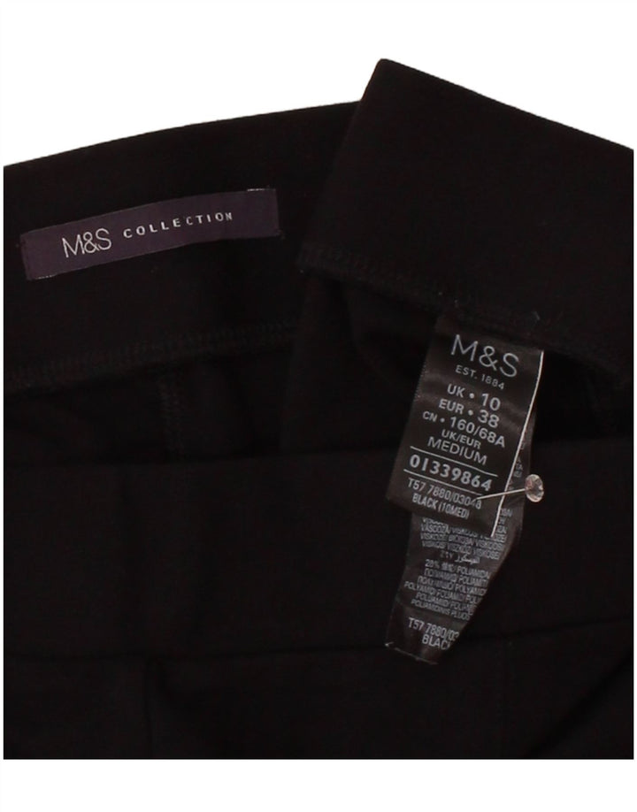 MARKS & SPENCER Womens Leggings UK 10 Small W27 L30 Black Viscose