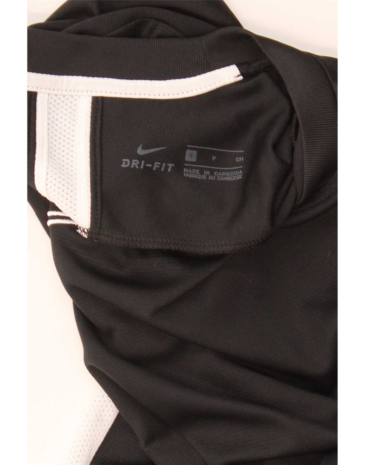 Nike Mens Dri Fit T-Shirt Top Small Black Colourblock