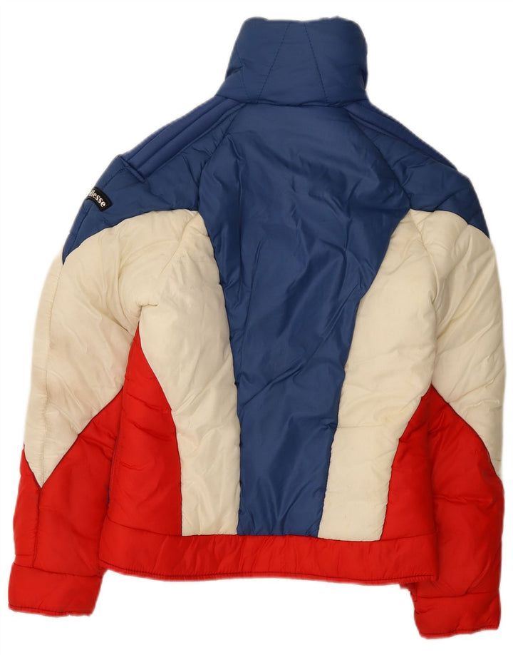 Ellesse Womens Hooded Padded Jacket IT 42 Medium Multicoloured Colourblock
