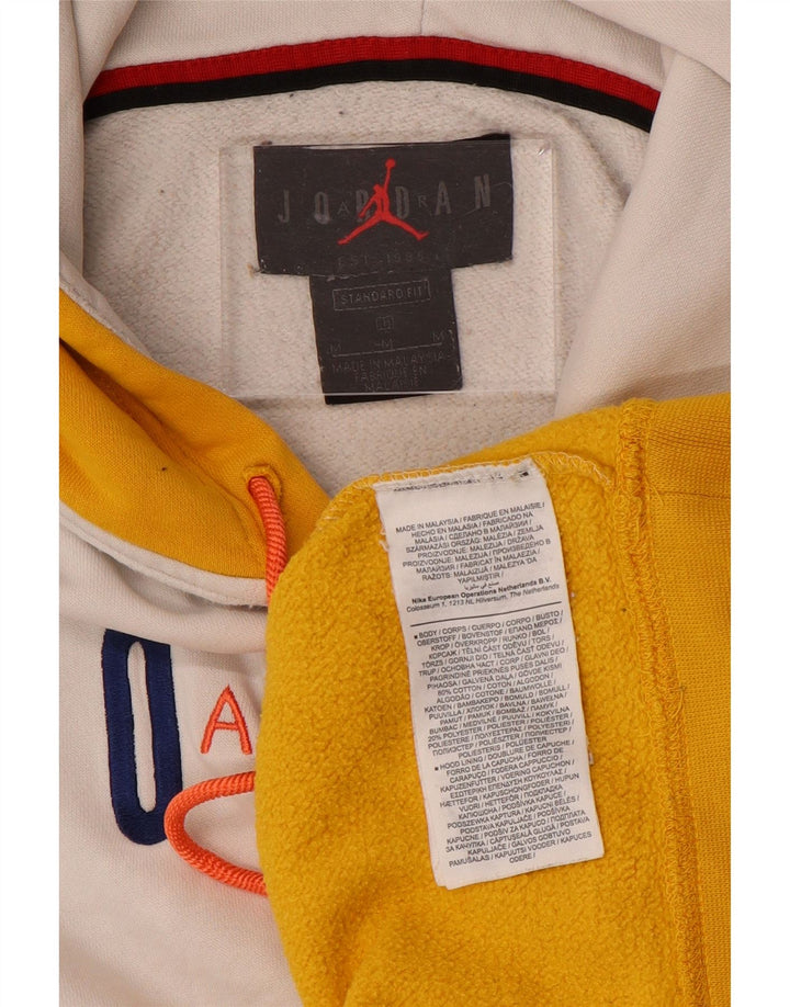 JORDAN Mens Graphic Hoodie Jumper Medium Multicoloured Colourblock