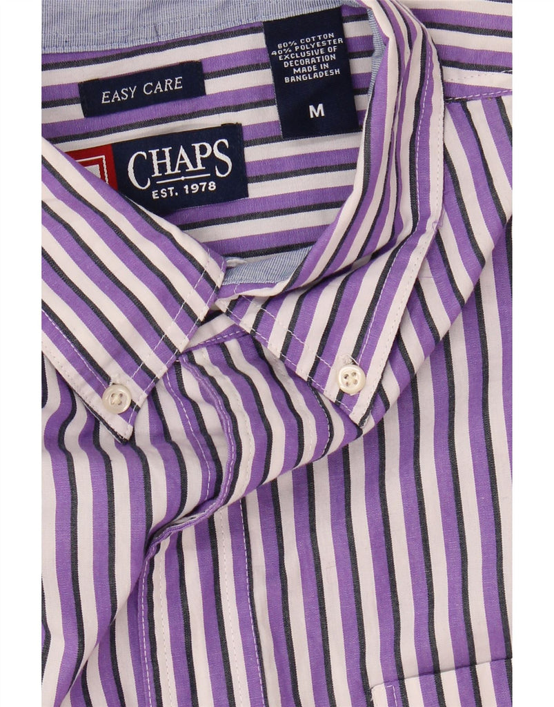 CHAPS Mens Shirt Medium Purple Striped Cotton Vintage Chaps and Second-Hand Chaps from Messina Hembry 