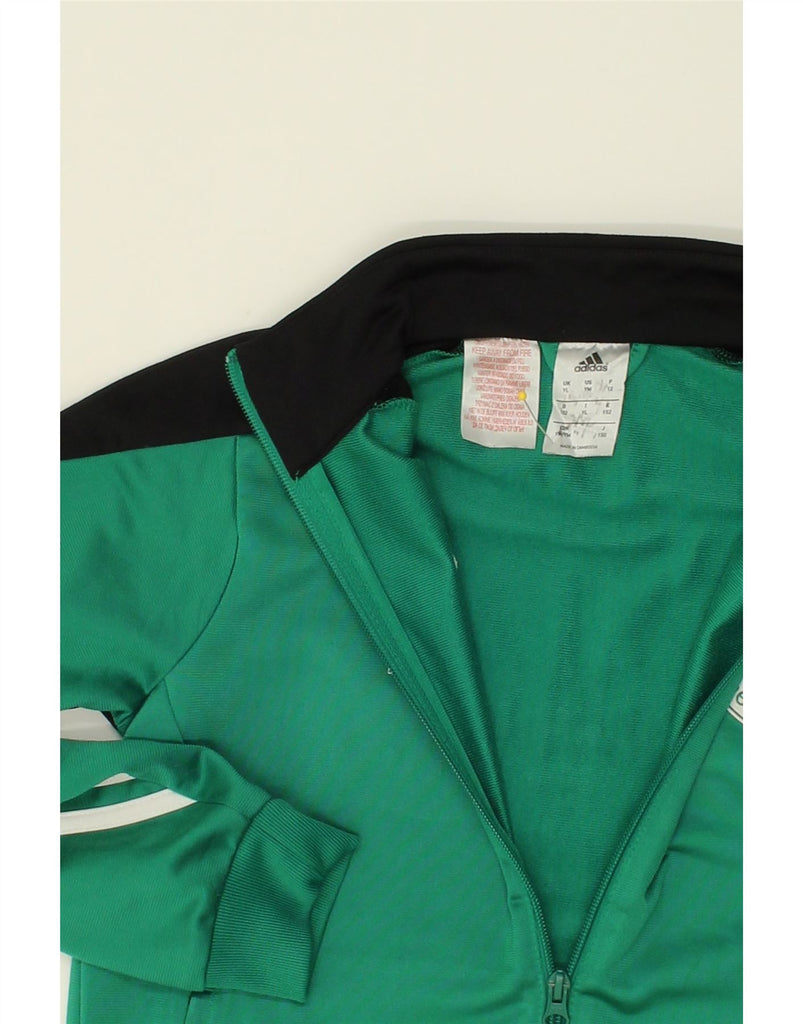 ADIDAS Boys Graphic Tracksuit Top Jacket 11-12 Years Large Green | Vintage Adidas | Thrift | Second-Hand Adidas | Used Clothing | Messina Hembry 