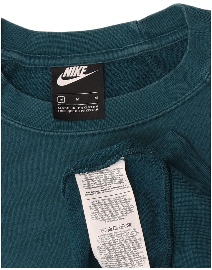 Nike Womens Sweatshirt Jumper UK 14 Medium Green Cotton