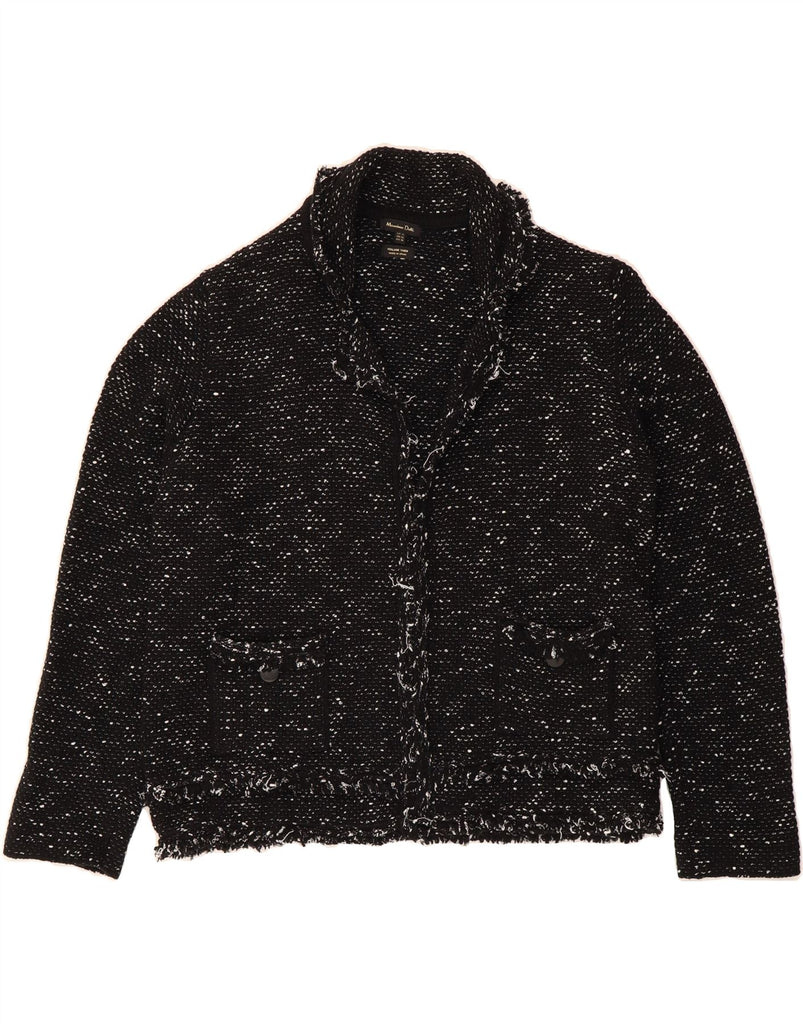 MASSIMO DUTTI Womens Cardigan Sweater UK 18 XL Black Flecked Vintage Massimo Dutti and Second-Hand Massimo Dutti from Messina Hembry 