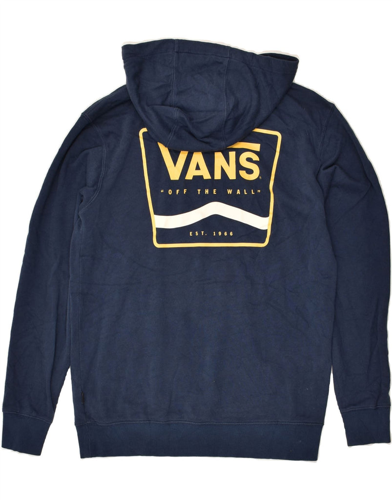 VANS Mens Graphic Hoodie Jumper Small Navy Blue Cotton | Vintage Vans | Thrift | Second-Hand Vans | Used Clothing | Messina Hembry 