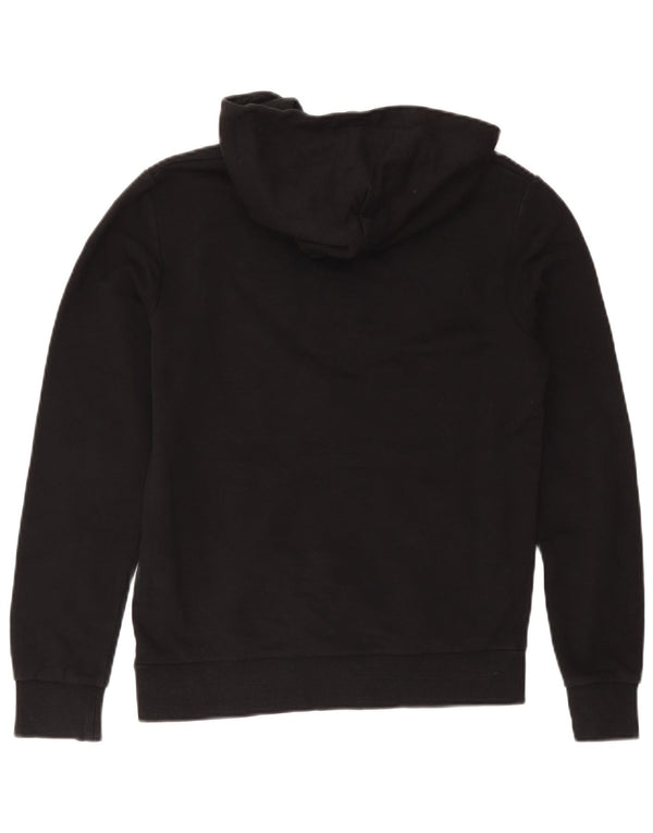 Jack & Jones Mens Graphic Hoodie Jumper XS Black Cotton