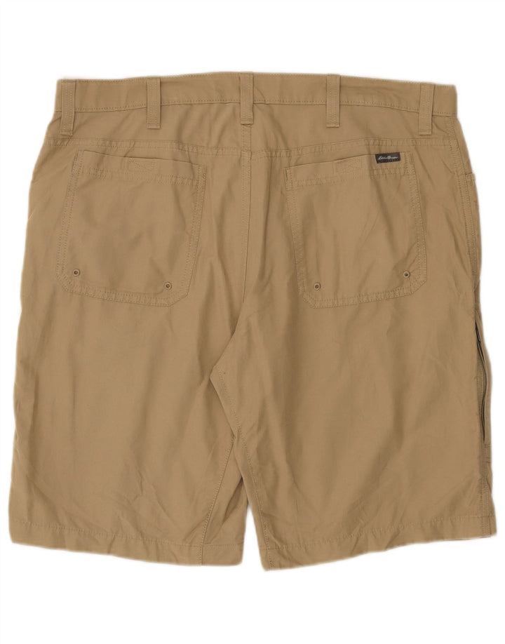 EDDIE BAUER Mens Cargo Shorts W36 Large Beige Cotton