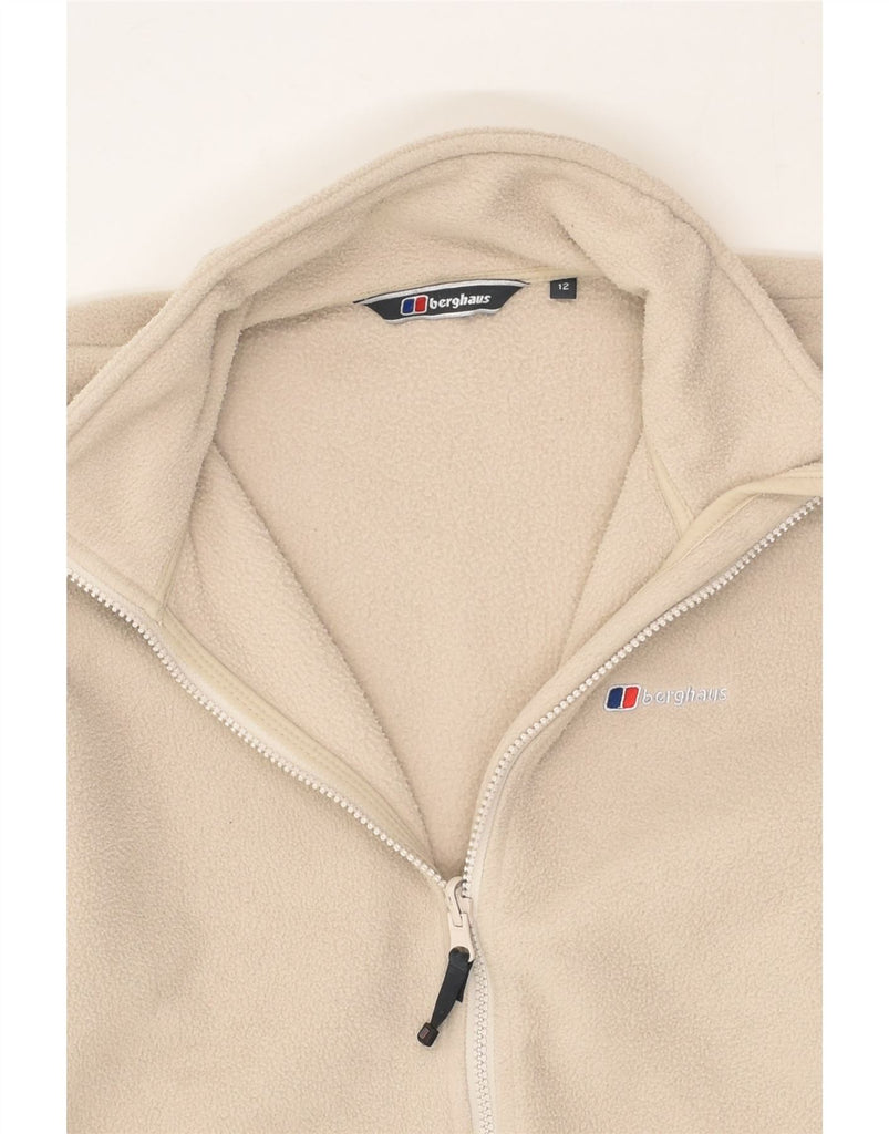 BERGHAUS Womens Fleece Jacket UK 12 Medium Beige Polyester | Vintage Berghaus | Thrift | Second-Hand Berghaus | Used Clothing | Messina Hembry 