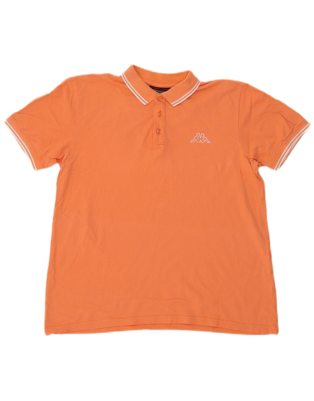 KAPPA Mens Polo Shirt Large Orange Cotton