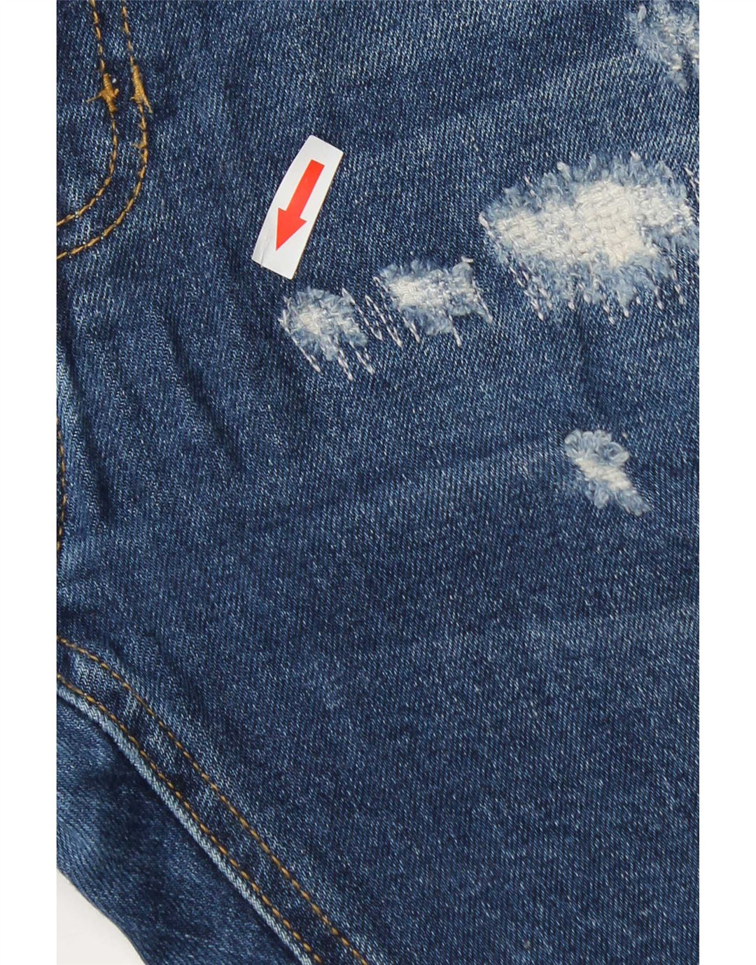 Zara Mens Distressed Slim Jeans EU 42 Large W32 L32 Blue Cotton