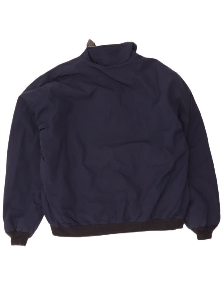 L.L.Bean Mens Bomber Jacket UK 40 Large Navy Blue Polyester