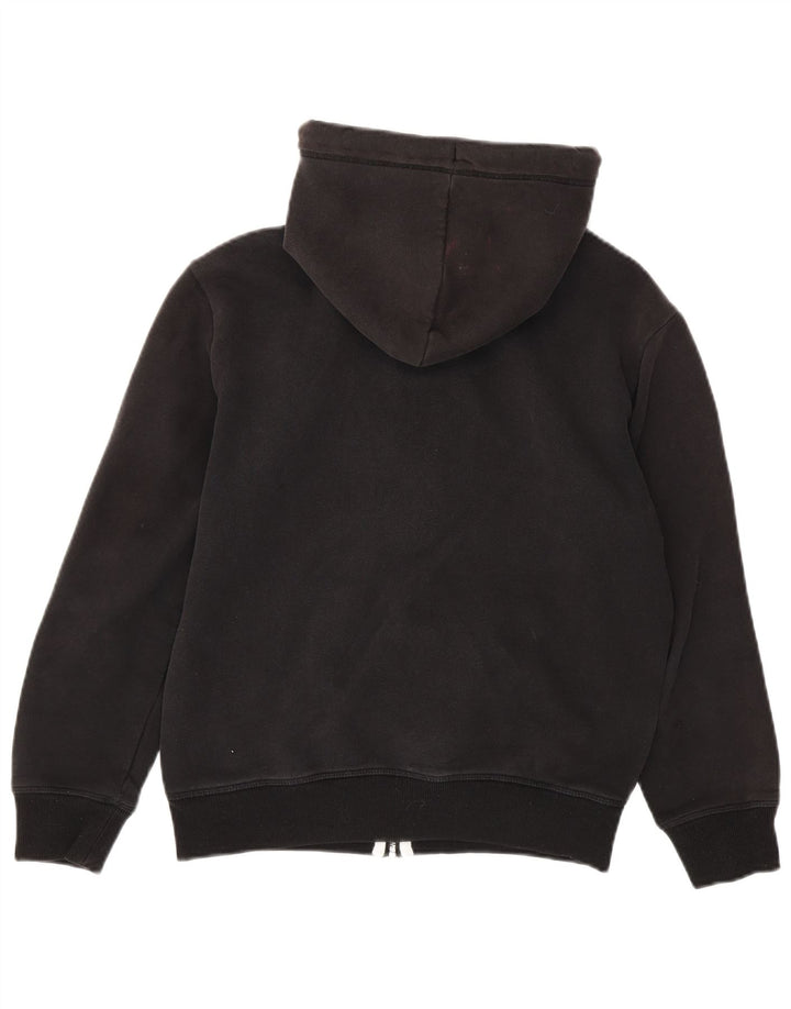 SUPERDRY Mens Zip Hoodie Sweater Small Black Cotton
