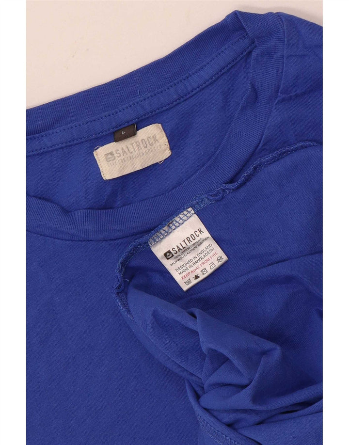 Saltrock Mens T-Shirt Top Large Blue Cotton