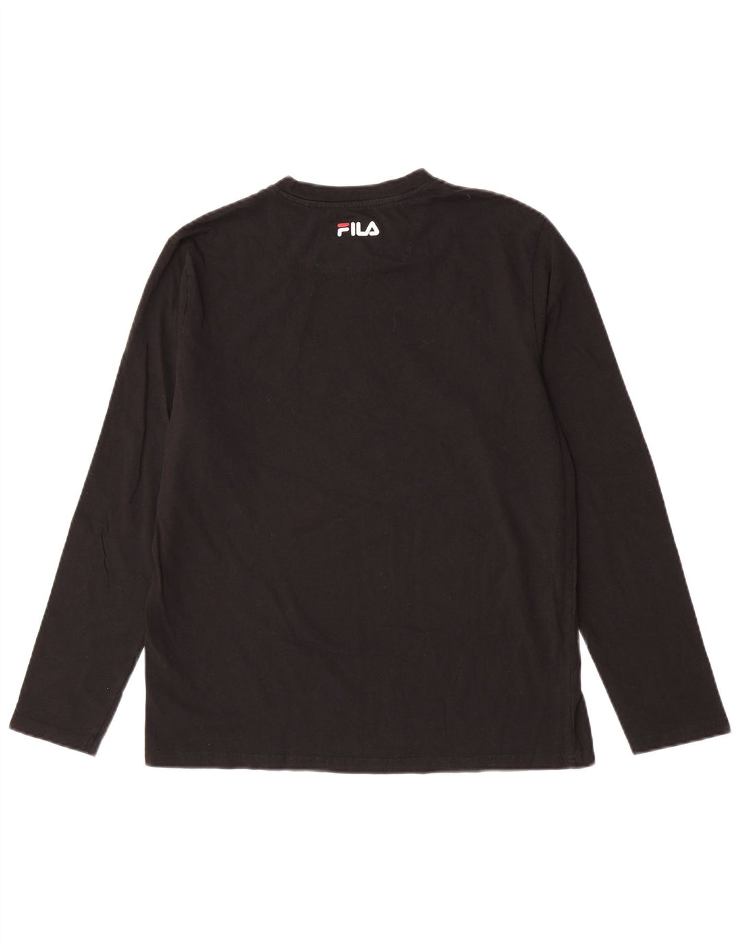Fila Mens Graphic Top Long Sleeve Large Black Cotton