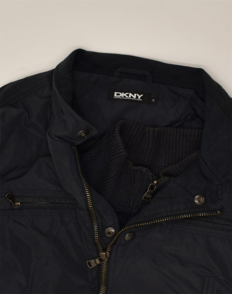 DKNY Mens Utility Jacket UK 42 XL Black Cotton | Vintage Dkny | Thrift | Second-Hand Dkny | Used Clothing | Messina Hembry 