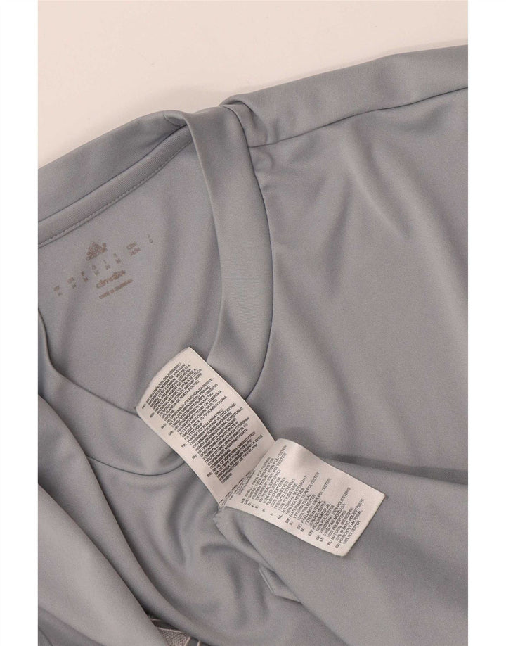 Adidas Mens Climalite T-Shirt Top Medium Grey Polyester
