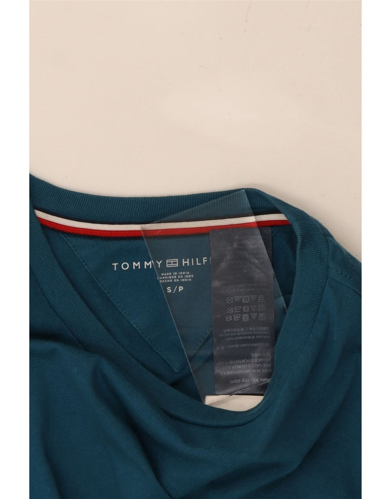TOMMY HILFIGER Mens T-Shirt Top Small Blue Cotton Vintage Tommy Hilfiger and Second-Hand Tommy Hilfiger from Messina Hembry 