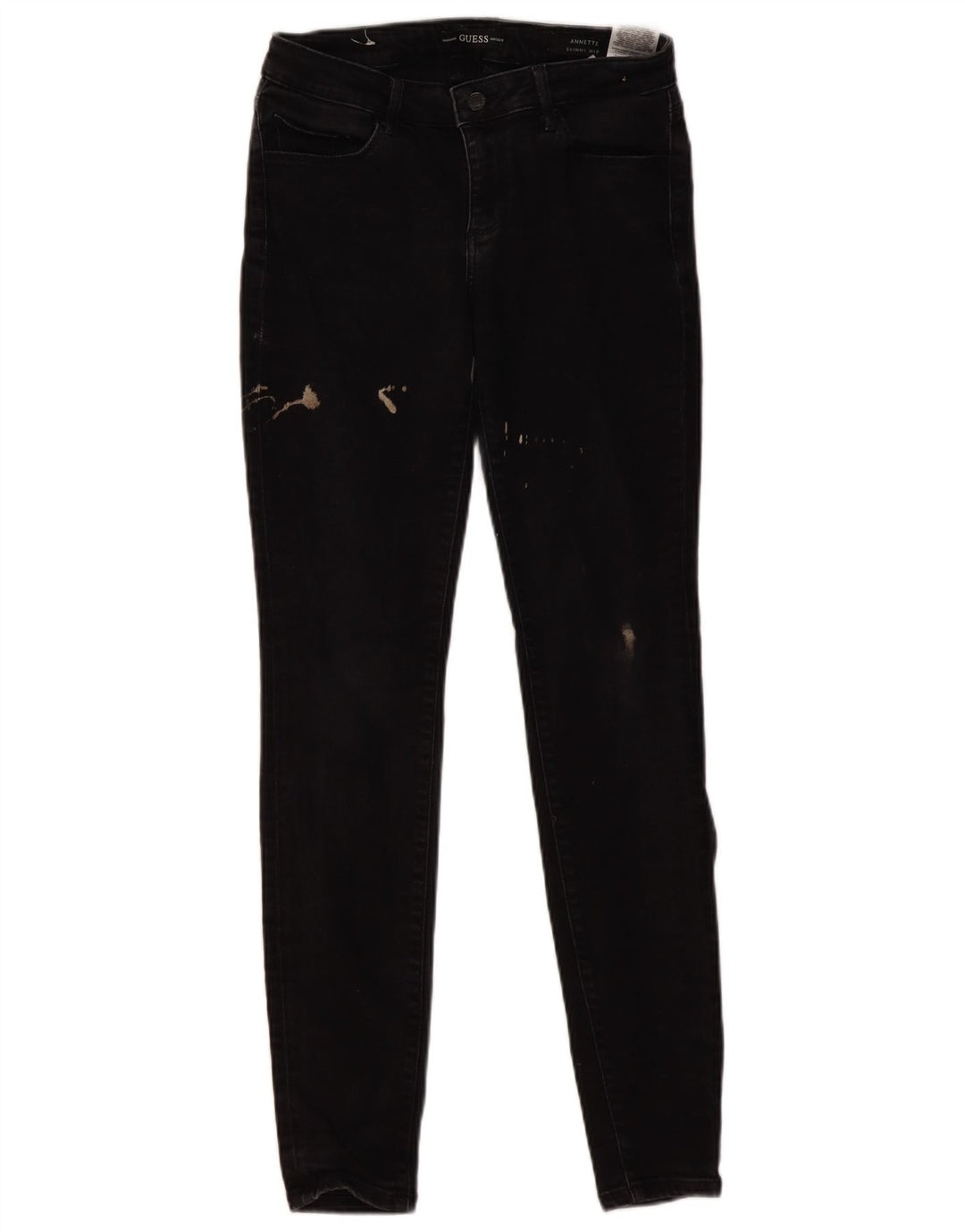 Guess Womens Skinny Jeans W29 L31 Black Cotton