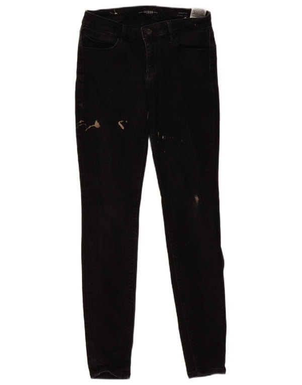 Guess Womens Skinny Jeans W29 L31 Black Cotton