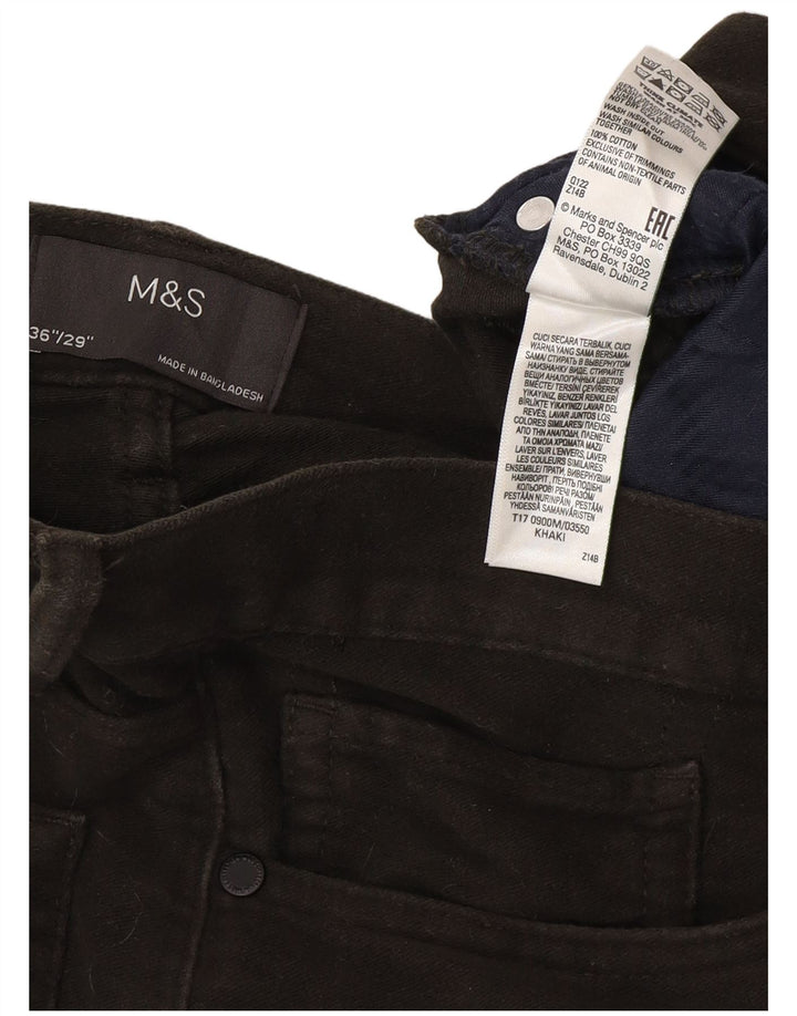 MARKS & SPENCER Mens Straight Casual Trousers W36 L29  Green Cotton
