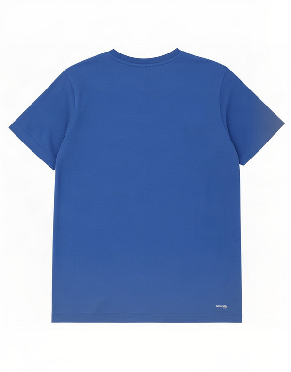 Adidas Boys Climalite Graphic T-Shirt Top 13-14 Years Blue Cotton